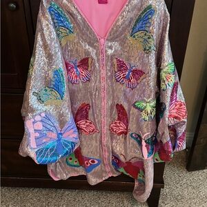 QUEEN OF SPARKLES Multicolor Sequin Butterfly Dress